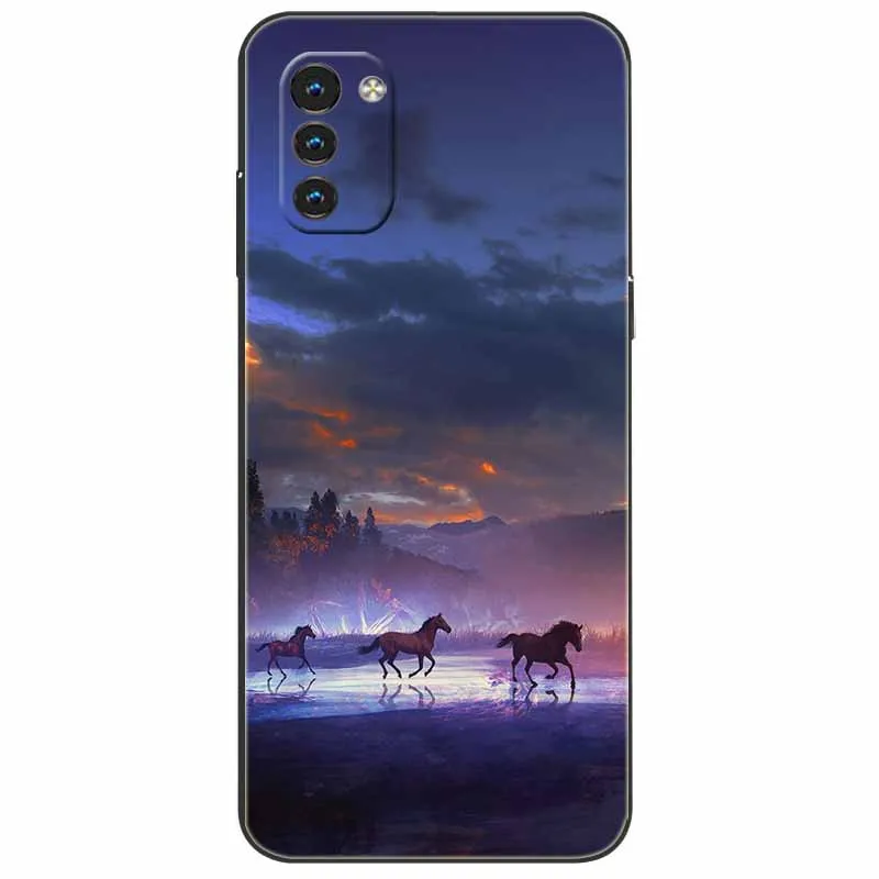 Stylish Painted Silicone Protective Case - Black with Cute Design