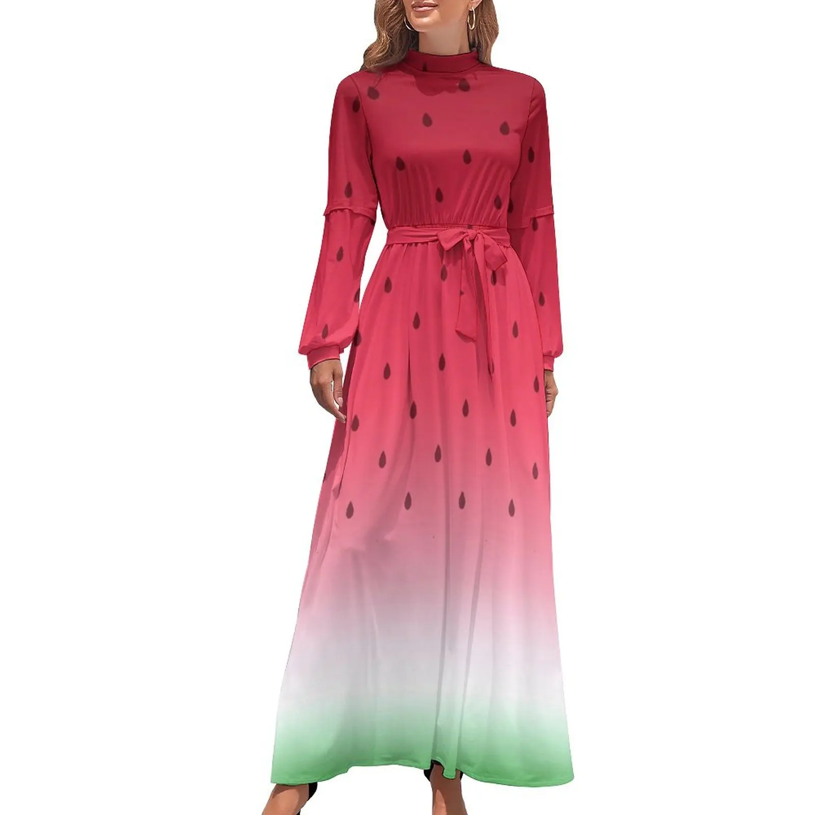 thumbnail image 1 of Vestido largo de sandía, vestido sensual y sexy para mujer, vestido para mujer 2024, 1 of 5