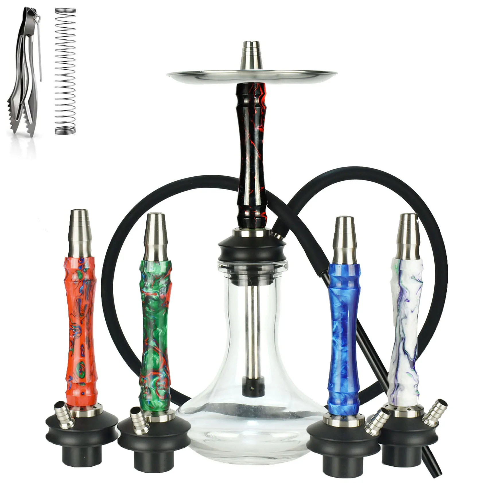Aluminum Hookah Set with Silicone Hose and Metal Tray Bongs in Australian
