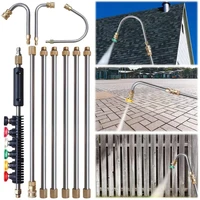 10pcs/set High Pressure Washer Extension Wand With 6 Adjustable Nozzles 1/4 Quick Connect 4000PSI Spray Gun Car Wash Accessories 1