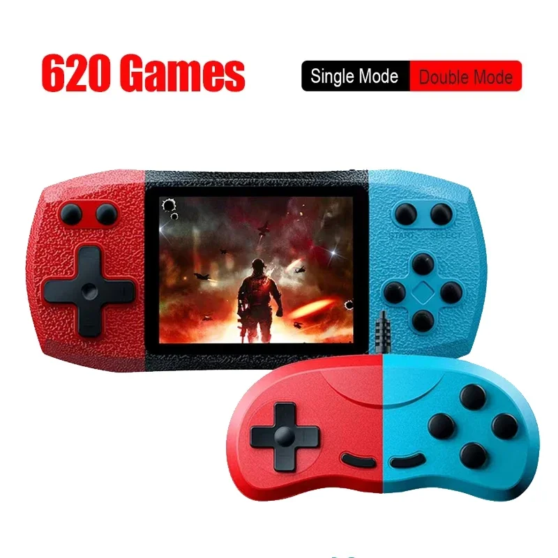 2.4 Inch Retro Video Game Console Built In 620 Classic Games Portable Handheld Game Player Rechargeable Console AV Ouput_voghion.com