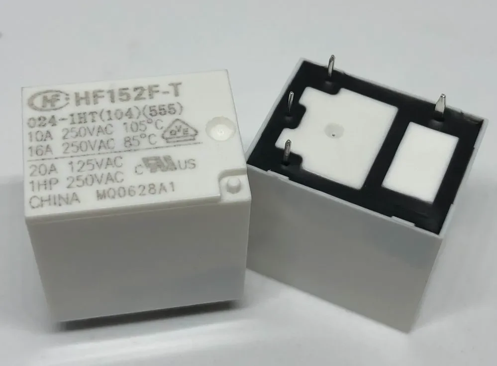 New HF152F-T 024-1HTQ ; HF152F-T 012-1HT ; 024-1HT(104)(555) 012-1HSTQ (22FA-12V/24V) Relay 4pins