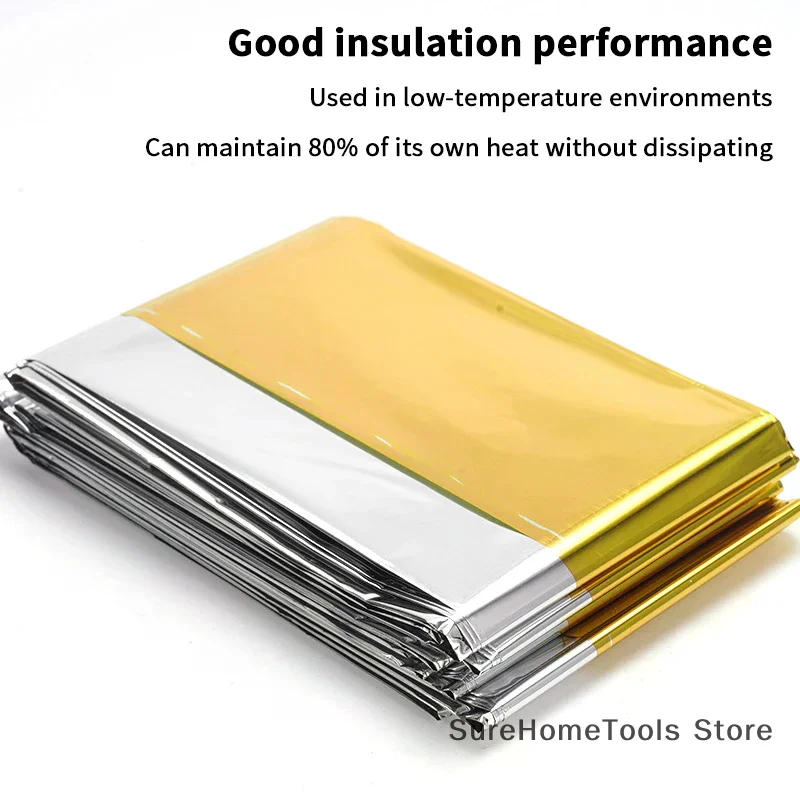 Emergency Rescue Blanket Keep Warm Survival Blanket Waterproof Survival Blanket Outdoor Thermal Blanket Travel Camping Hiking