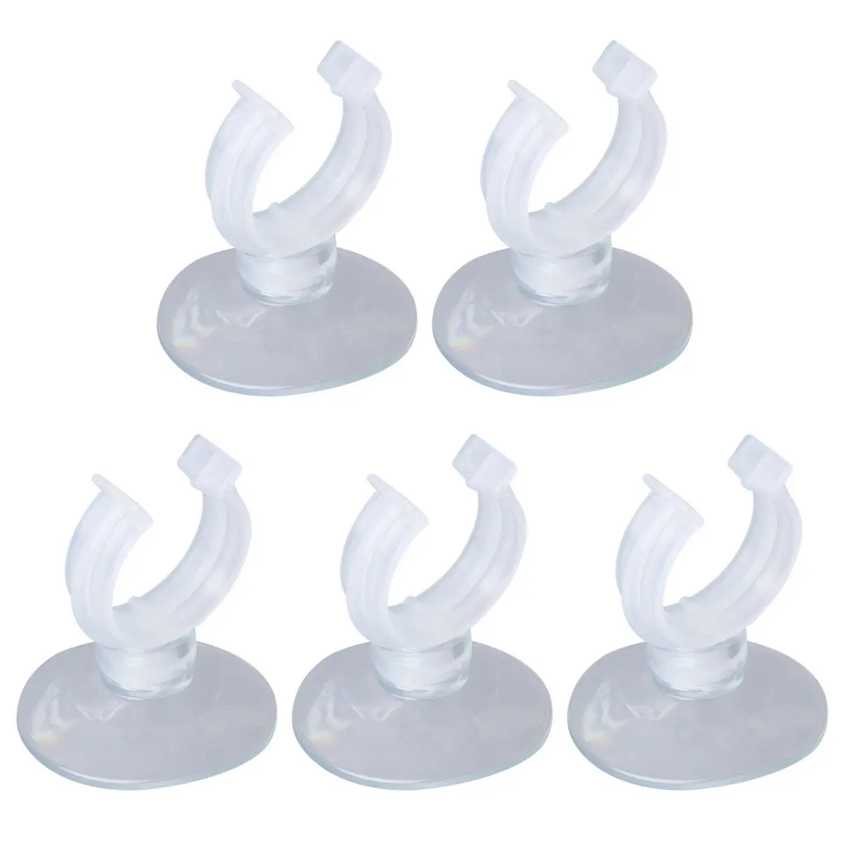 5Pcs 25Mm 수족관 고정 클립 투명 아크릴 워터 홀더 물고기 탱크 입구 배출구 파이프 보안을위한 강력한 흡입 클램프