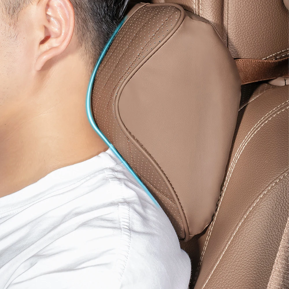 메르세데스 아우디 BMW JEEP KIA Toyota Hyundai Honda Mazda VW 등을위한 Breathale 자동차 목 베개 좌석 지원 여행용 헤드레스트