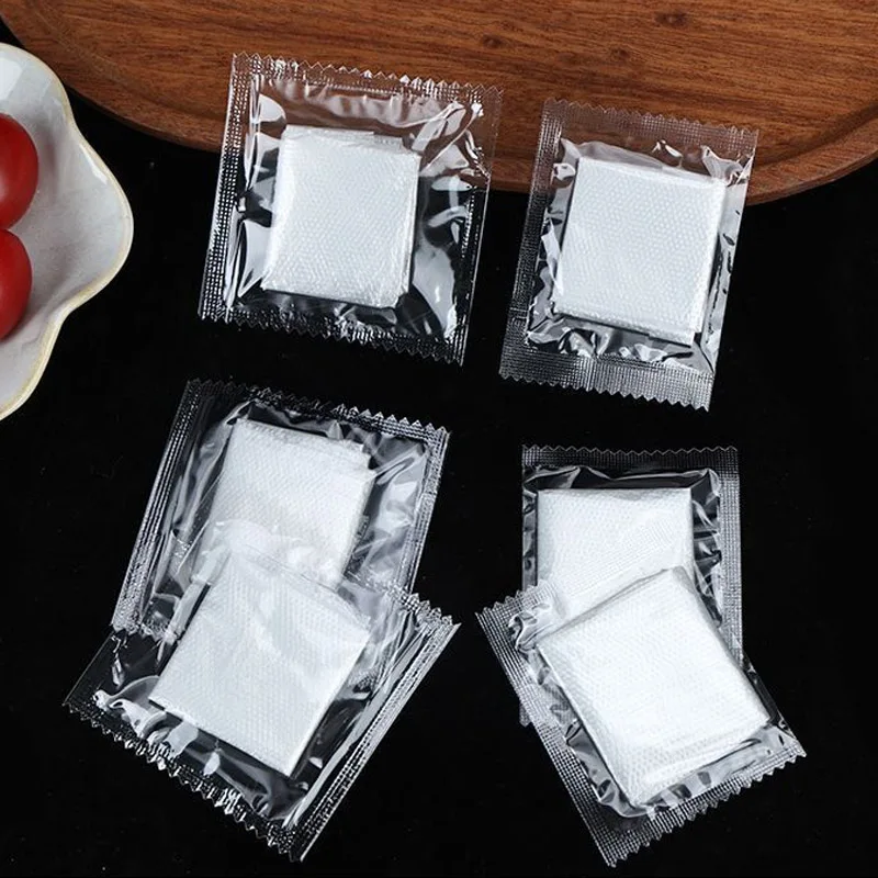 Eco-Friendly Transparent Disposable Plastic Gloves - 200 Pack, Individually Packaged for Kitchen Use, Large Size