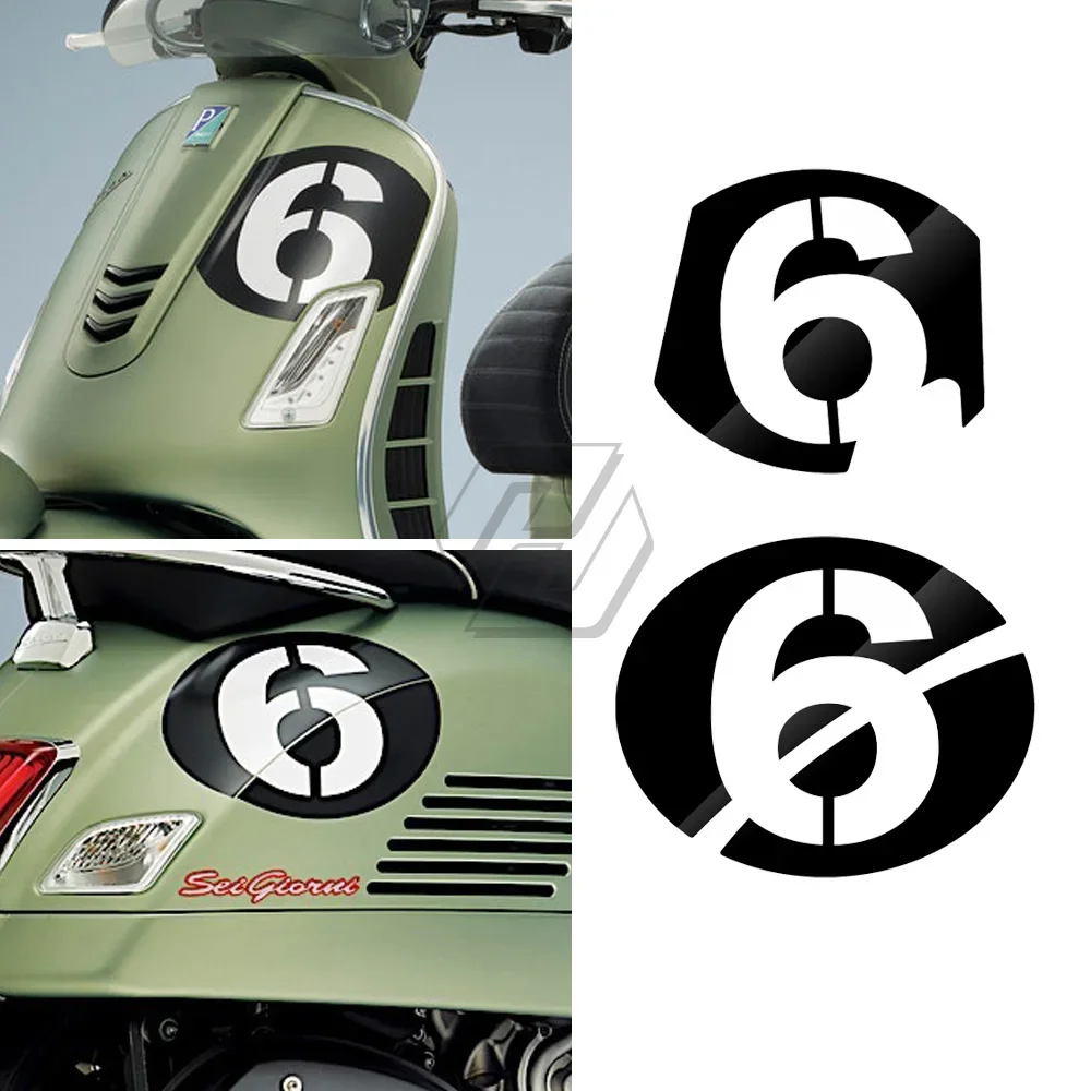 

For Piaggio Vespa Series 2 Sei Giorni GTS 300 GTS300 GTS300ie Supersport Decals Number 6