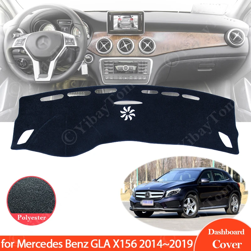 

Автомобильные аксессуары для Mercedes Benz GLA X156 2014 ~ 2019, ковер GLA180 GLA200 GLA220 250 220 220d AMG, крышка приборной панели, защитная накладка
