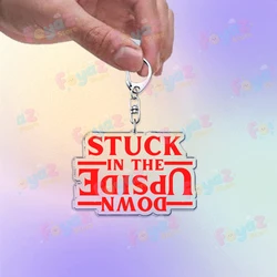 Classic TV Show - Inspired Keychain - Stuck in The Upside Scary Thing Jewelry (BB)