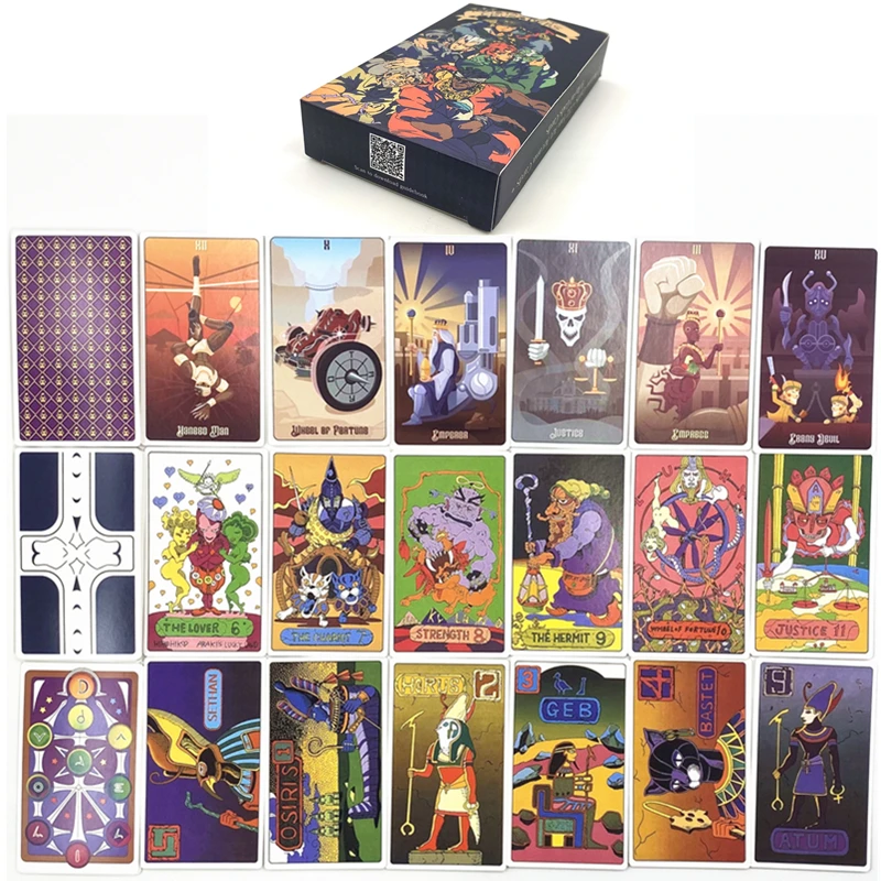 

53pcs/Set PCS Anime JoJo's Bizarre Adventure Kujo Jotaro Cosplay Tarot Paper Poker Card The Nine Gods Board Game Props