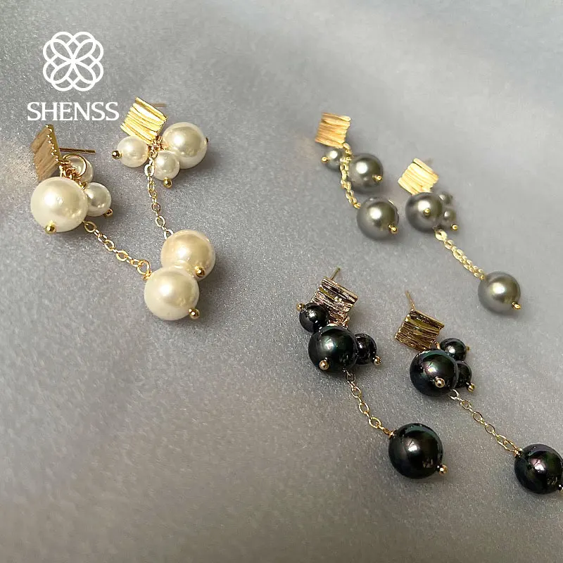 

Elegant Cute Shell Pearl Earrings