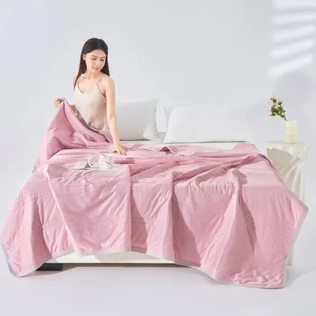Elevate Nap Time with Our Solid Color Summer Comforter Cold Feeling Explosion for Children & Babies Stylishly Cool 6