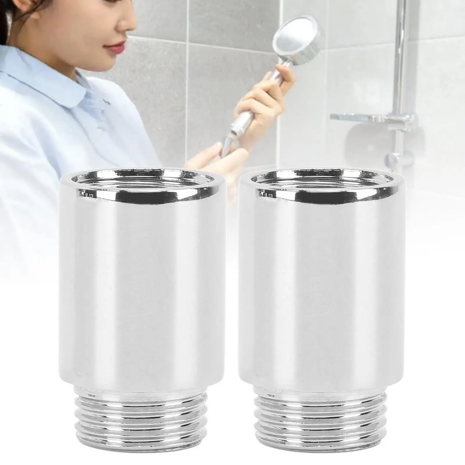 Chrome Plated Shower Head Pipe-Rust-Resistant Shower Arm Extension for bathroom Use
