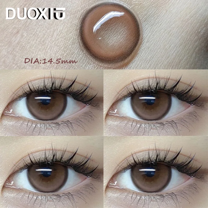 

DUOXIU 1Pair Color lenses Eyes Brown Rose pupil lenses Cosmetic myopia Large diameter lenses Contact information Free shipping