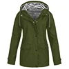 2025 Outdoor Sports Hooded Jacket Women Spring Autumn Windproof Waterproof Windbreakers Lady Stripe Lining Oversize Loose Coats 2