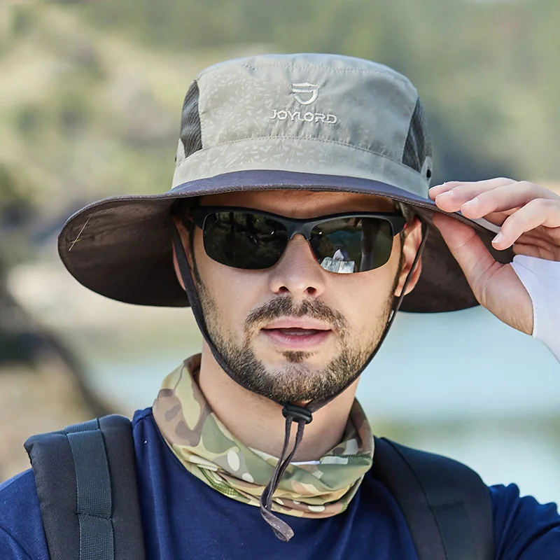 CHRLCK Men's Fishing Hiking Hunting Hats Women Quick Trying Bucket Hat  Outdoor Sports Fisherman's Hat Sun Protection Cap Unisex