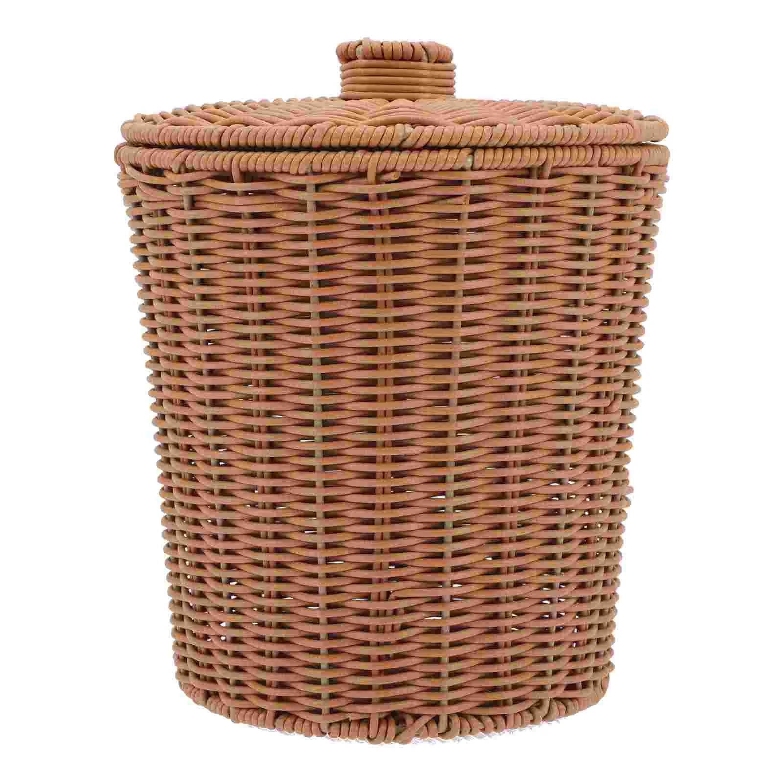 

Storage Bucket with Lid Laundry Hamper Basket Dirty Clothes Bathroom Trash Waste Home Organizer Pp Sundries Hampers for