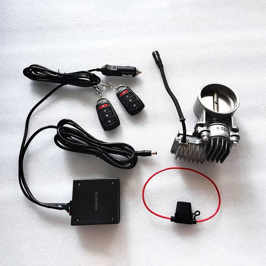 Exhaust Electric Cutout Kit Car Sounds Valve Remote Control System Stainless Steel 2.0 To 3.5 Inch Adjustable