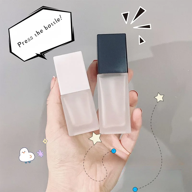 1pc 15ml/30ml Liquid Foundation Storage Bottle Cosmetics Travel Emulsion High-Grade Glass Anti-Oxidation Separately Packed Case sisley phyto teint ultra eclat foundation anti pollution 2 sand 15мл