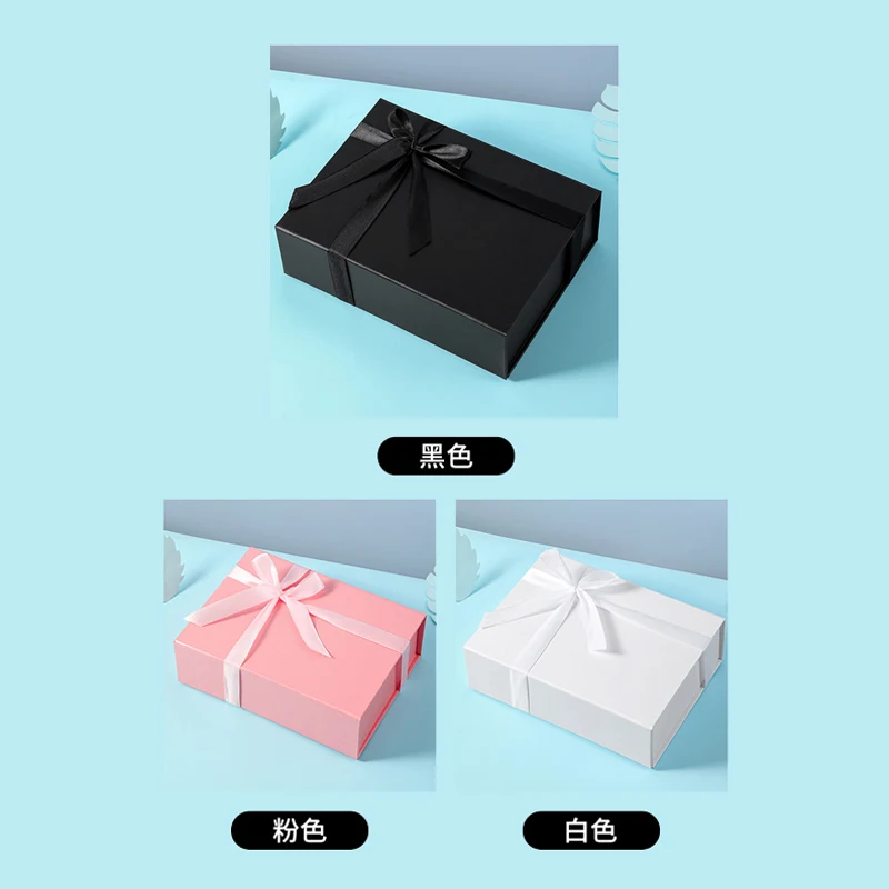 Customized Personalized Bow Ribbon Folding Gift Box, Luxury Collapsible Cardboard Packa... - SKU LCCP1132 - UGI Packaging