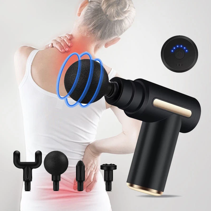 

2024 Mini Wireless Fitness Massager Smart Muscle Relaator Fascia Gun High Speed Deep Tissue Vibration Body Fascial Massage Gun