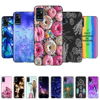 Cute Painted Case For ZTE Blade A71 A51 2021 A7030 A7020 A7s 2020 Soft Silicone Black TPU Bumper Cover For Zte A71 A 71 7S A51