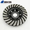 SHDIATOOL 4"/100mm Diamond Spiral Turbo Grinding Cup Wheel Grinding Discs For Concrete, Brick Diamond Grinding Wheel
