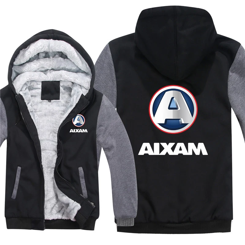 Winter Aixam Hoodies Zipper Thick Unisex Aixam Sweatshirt Man Warm Coat Fleece Streetwear Jacket 3