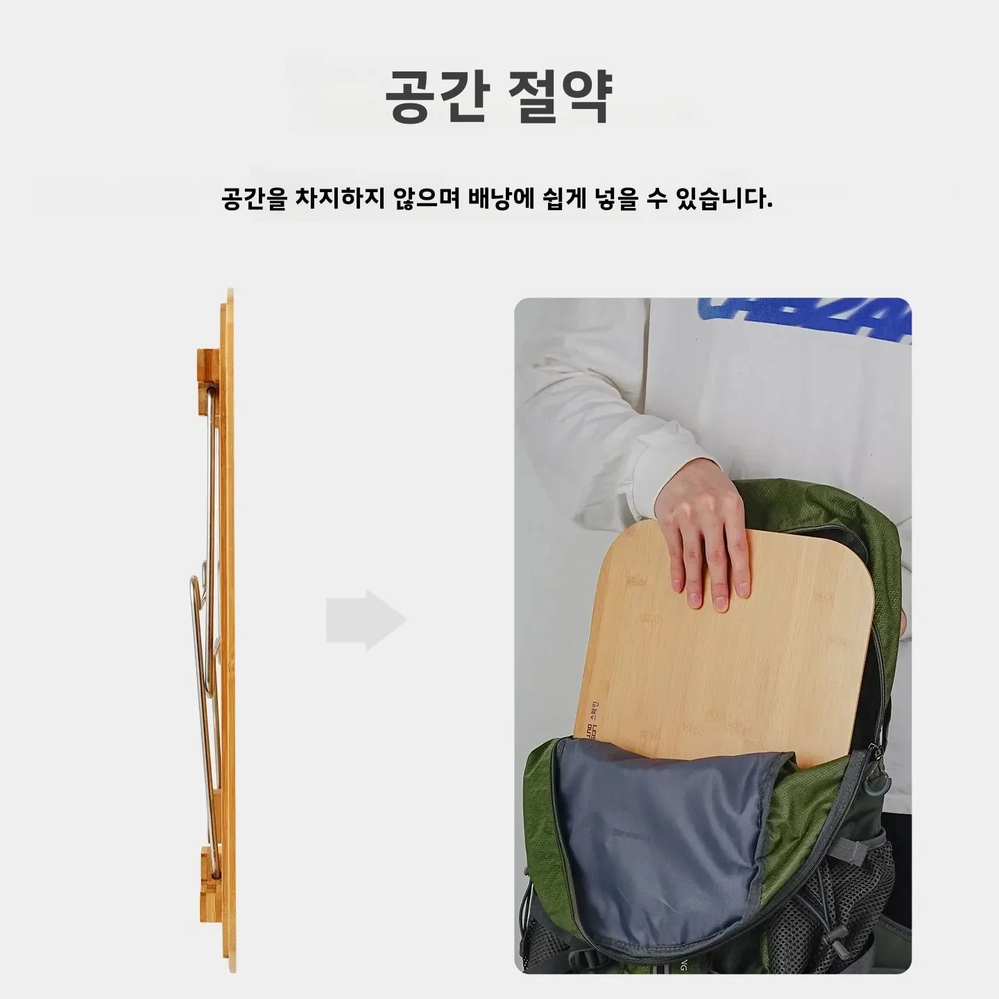 CLS&NOBANA 야외 미니 접이식 테이블 캠핑 피크닉 대나무 목재 테이블 휴대용 가정용 차량용 싱글 테이블 대나무 스테인리스 스틸