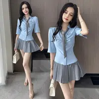 Vêtements de travail pour femmes, chemise, jupe courte imbibée, hôtel, salon de beauté, spa, massage, ongles, bain de pieds, technicien, salopette, uniforme 3