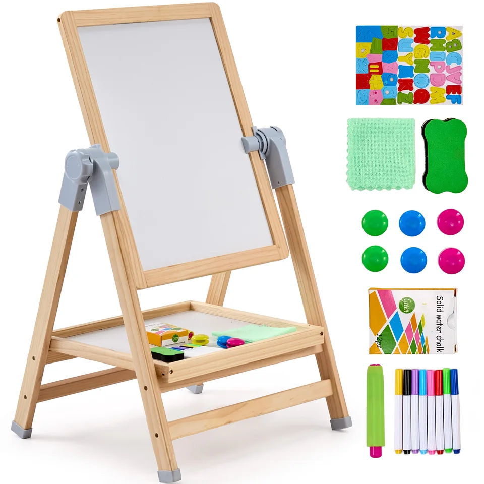 Kids Adjustable Magnetic Drawing Board Art Easel