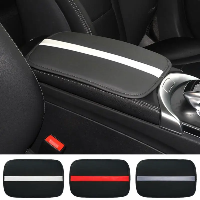 

Car Center Console Pad Leather Auto Breathable Armrest Box Cushion Pad Waterproof Middle Storage Organizer Pad Cars Accessories