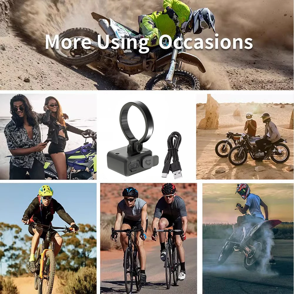 Auricolare per casco con pulsante remoto Bluetooth 5.3 senza fili, controller multimediale per manubrio moto/bici, telecomando per volante - immagine 5