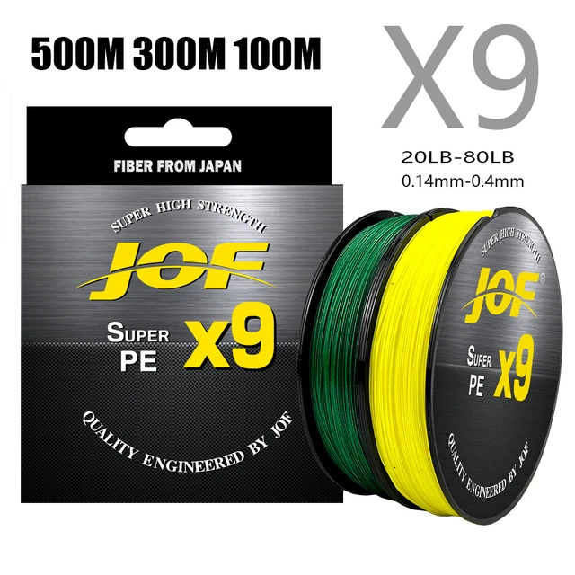 JOF X12 Upgraded Braided Fishing Lines Super Strong 12-strand Multifilament  PE Line 100M 300M 500M 25LB 30LB 39LB 50LB 65LB 92LB