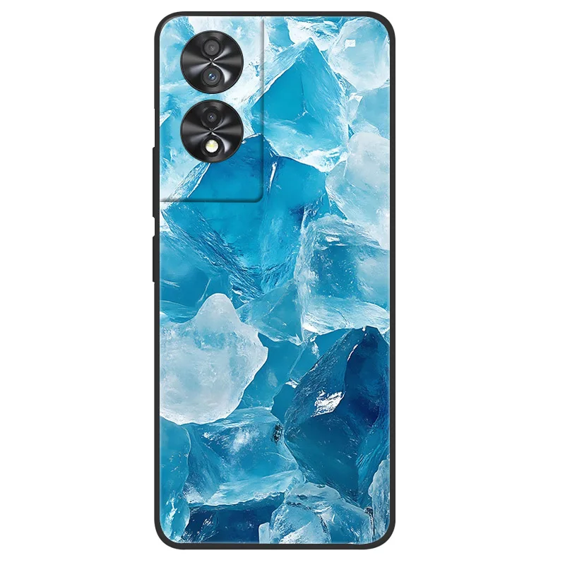Elegant Marble Soft Matte Silicone Phone Case - Full Coverage Design, 6.78''