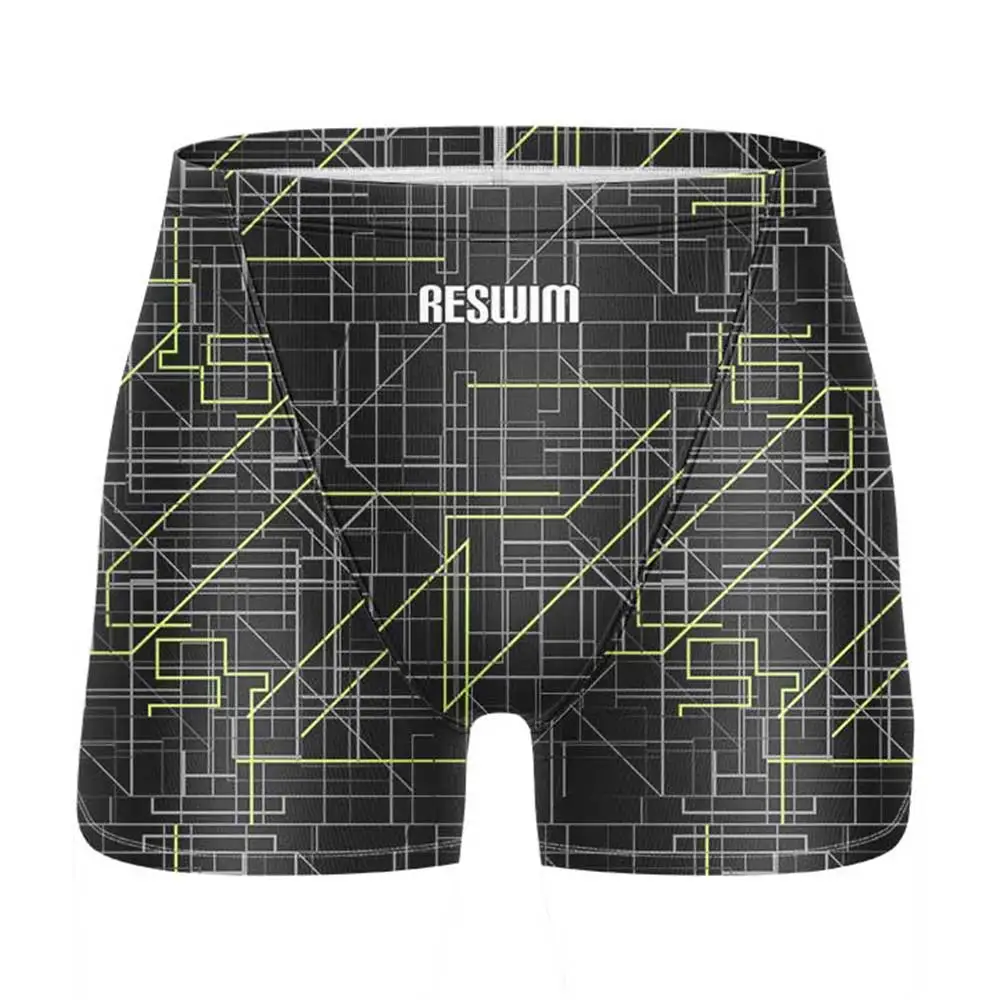 Men's Swim Jammer Swimsuit Short Endurance Athletic Training Swimwear Racing Swimming Trunks Swimming Jammers Bathing Suit