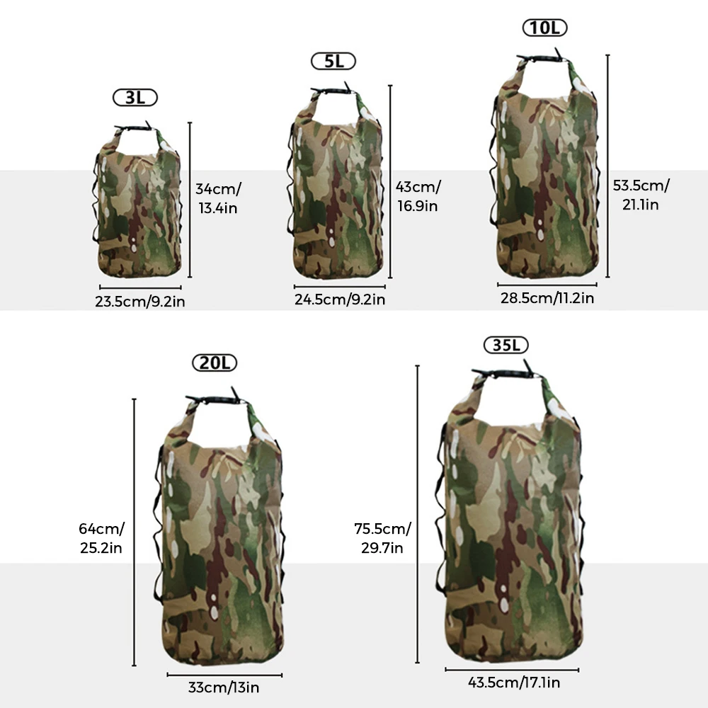 Waterproof Dry Bag with Shoulder Straps for Boating Kayaking Hiking Camping Rafting Fishing