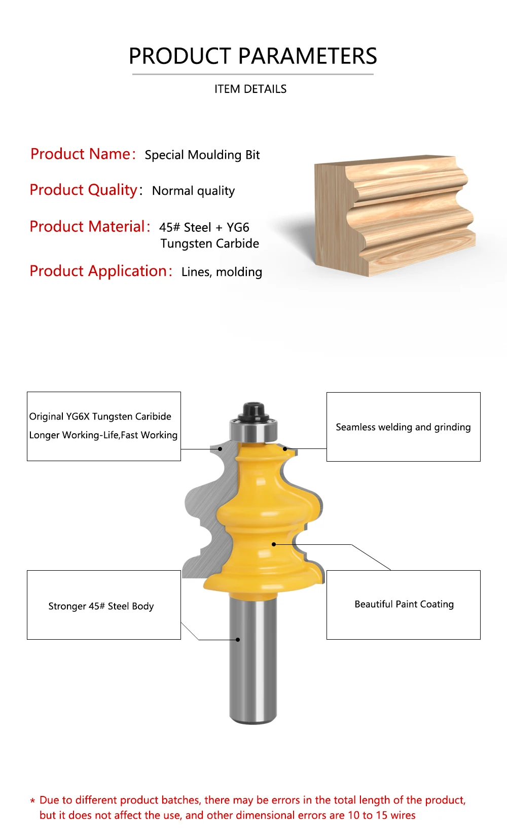 LAVIE 5 stücke 12mm 1/2 Zoll Schaft Schrank Tür Top Router Bits Set Holz Carving Hartmetall Legierung Stichel Konvexen fräsen Bits MC03052 – Detail 10