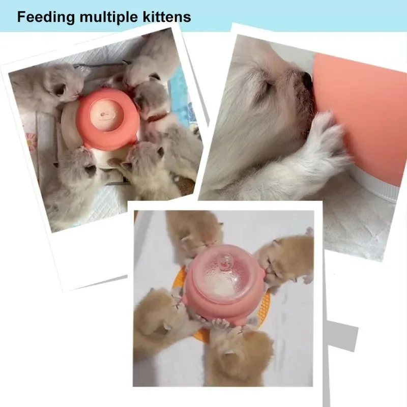 Cat Dog Silicone Automatic Breastfeeding Artifact Nipple Feeding Water Bottle Milk Bowl Breastfeeding Breast Feeder Pet Supplies