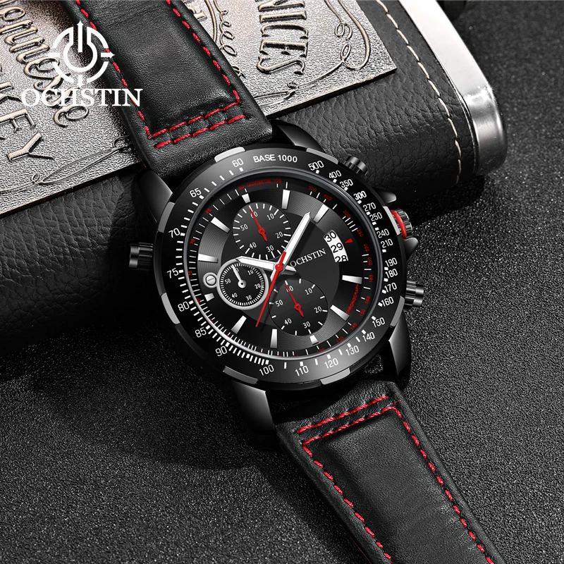 OCHSTIN2024 new creative nylon series simple personality style men's quartz watches multifunction quartz movement men's watches