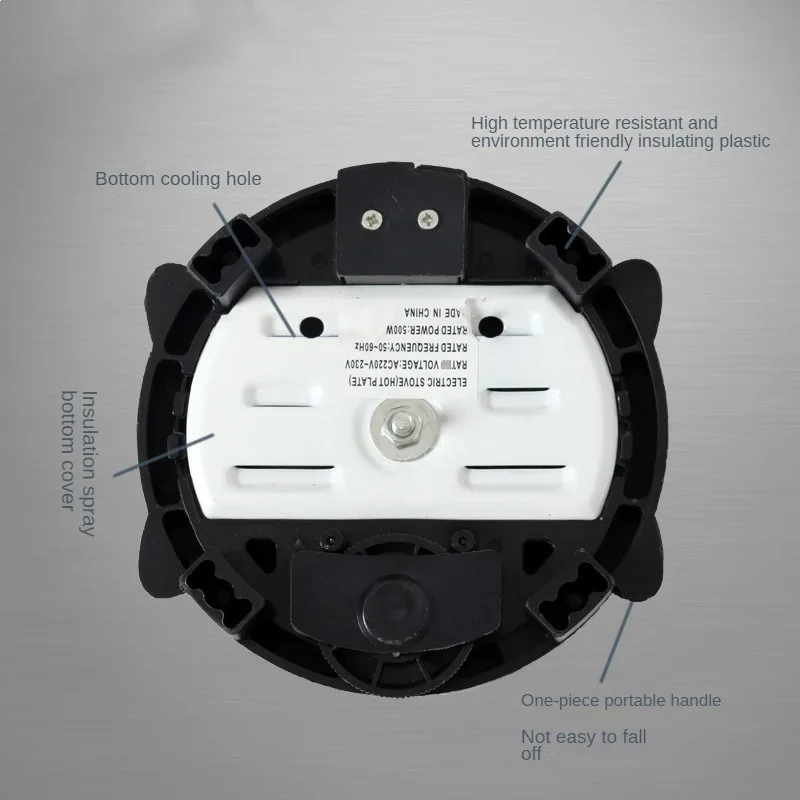 Description Picture 5 of item500W 220V Mini Electric Heater Stove Hot Cooker Plate Milk Water Coffee Heating Furnace Multifunctional Kitchen Appliance