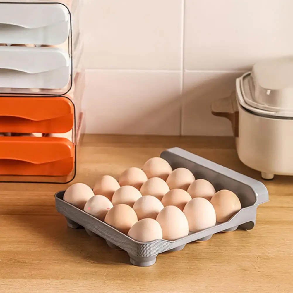 

Safe Material Egg Tray Capacity Double Layer Egg Storage Box with 32 Grids Transparent Visible Design Food Grade for Kitchen