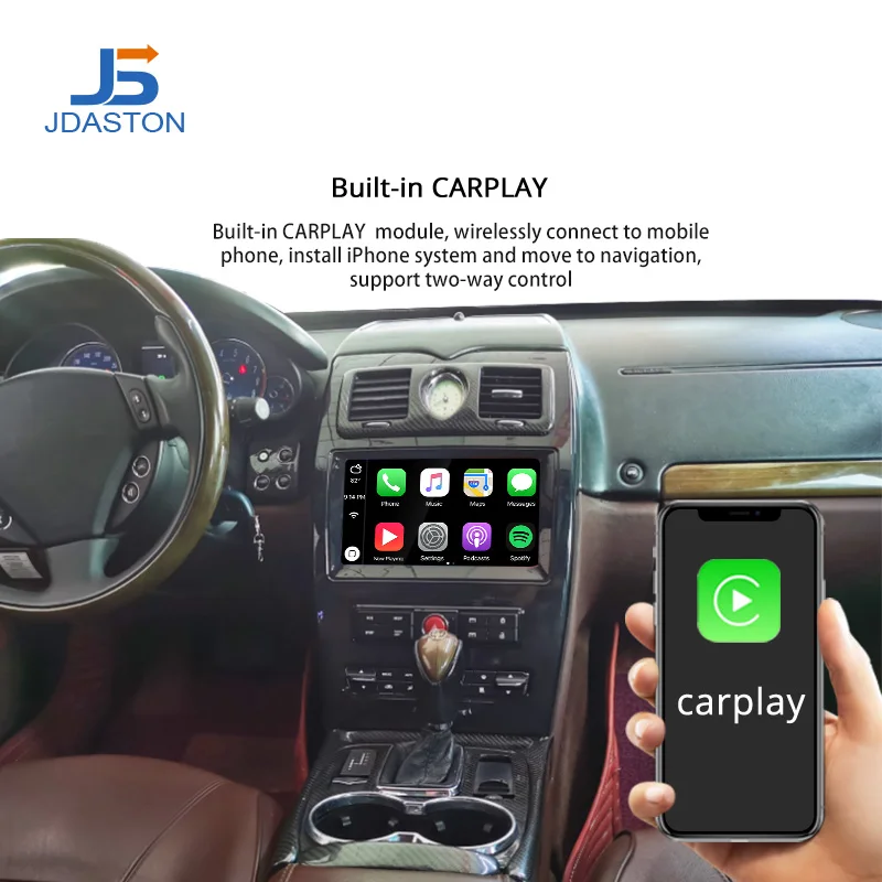 Фото 10,1 дюймовый Android 13 автомобильный мультимедийный плеер для Maserati Quattroporte 2004-2012 GPS стерео автомобильное радио DSP Беспроводное Автомобильное Carplay №3
