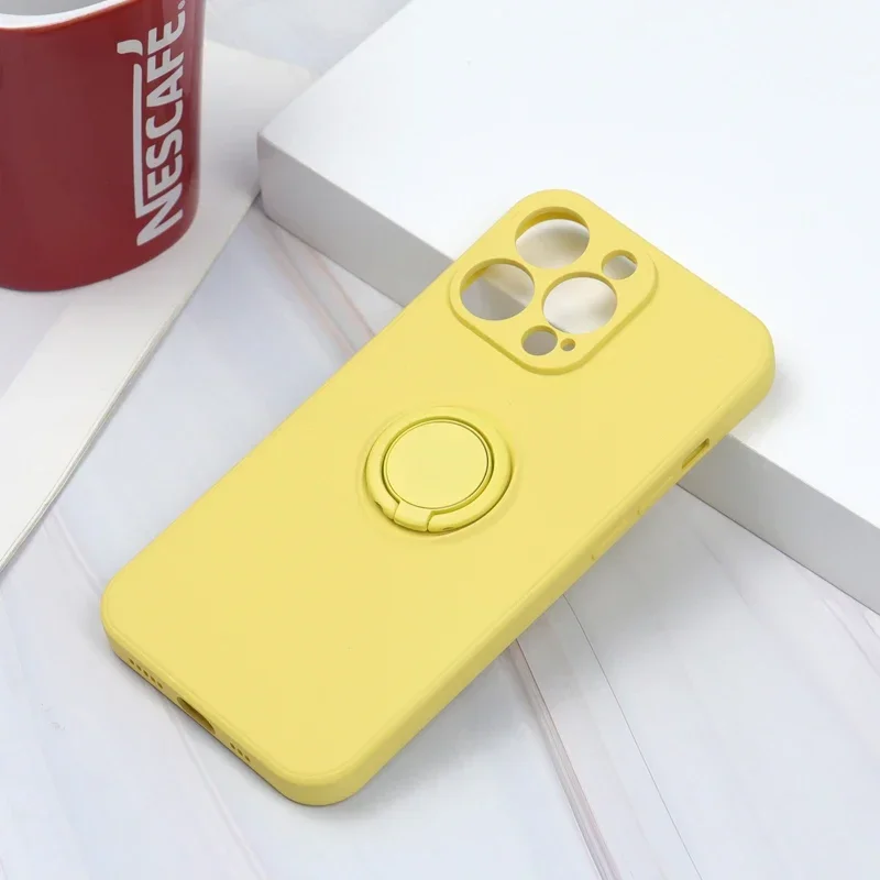 thumbnail image 1 of Funda de silicona suave magnética de lujo para iPhone 16 14 13 15 11 Pro Max XS XR 8 7 Plus SE 2020 16Pro 15Pro Fundas con soporte de anillo, 1 of 5