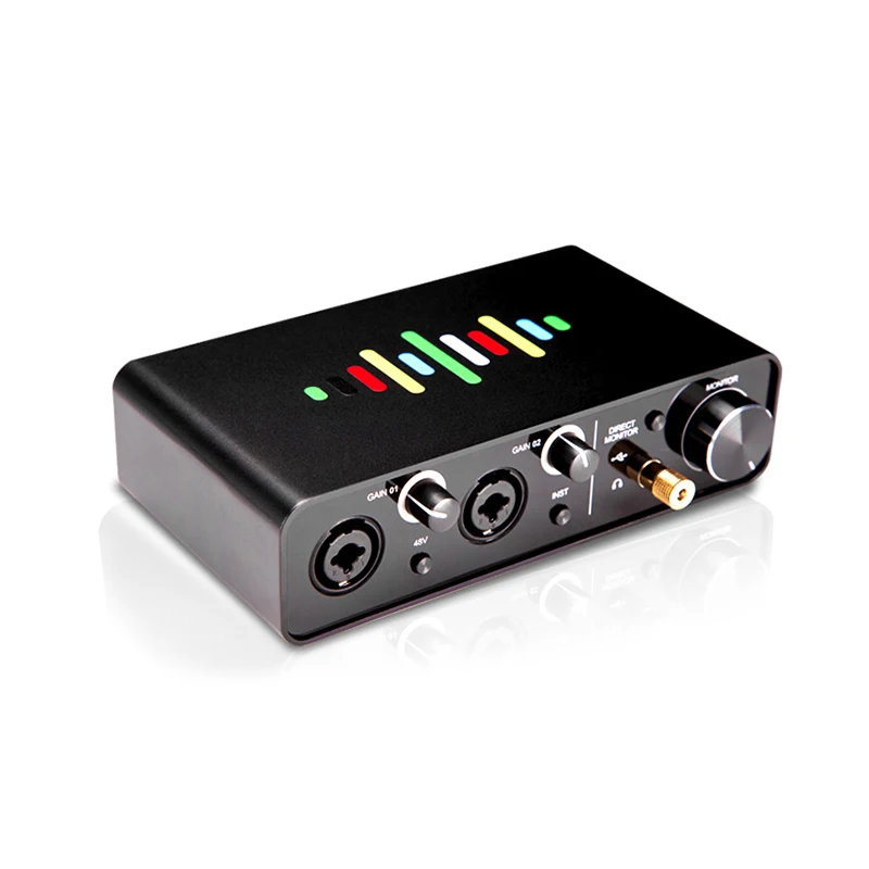 전문 노트북 컴퓨터 M 외부 녹음 가라오케 라이브 스튜디오 오디오 인터페이스, Usb 사운드 카드