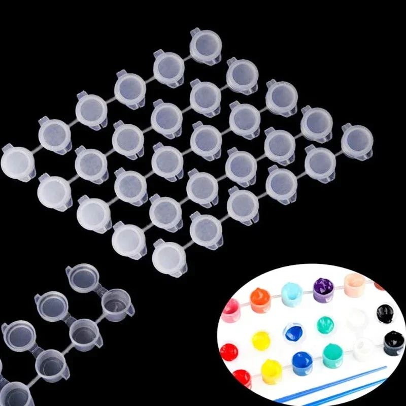 5 Strips for Ink Pigment Containers Empty Paint Strips Paint Pot Pod Arts Crafts Plastic Storage Containers 3ml/5ml