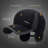 New Warm Mens Winter Wool Baseball Cap Anti-Cold Warm Duck Tongue Cap Middle-Aged And Elderly Thickened Warm Hat For Outdoor 5