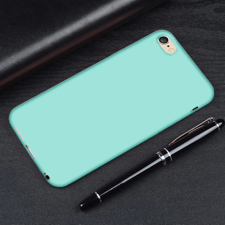 Ultrathin Soft TPU Candy Color Phone Case - Simple Solid Back Cover