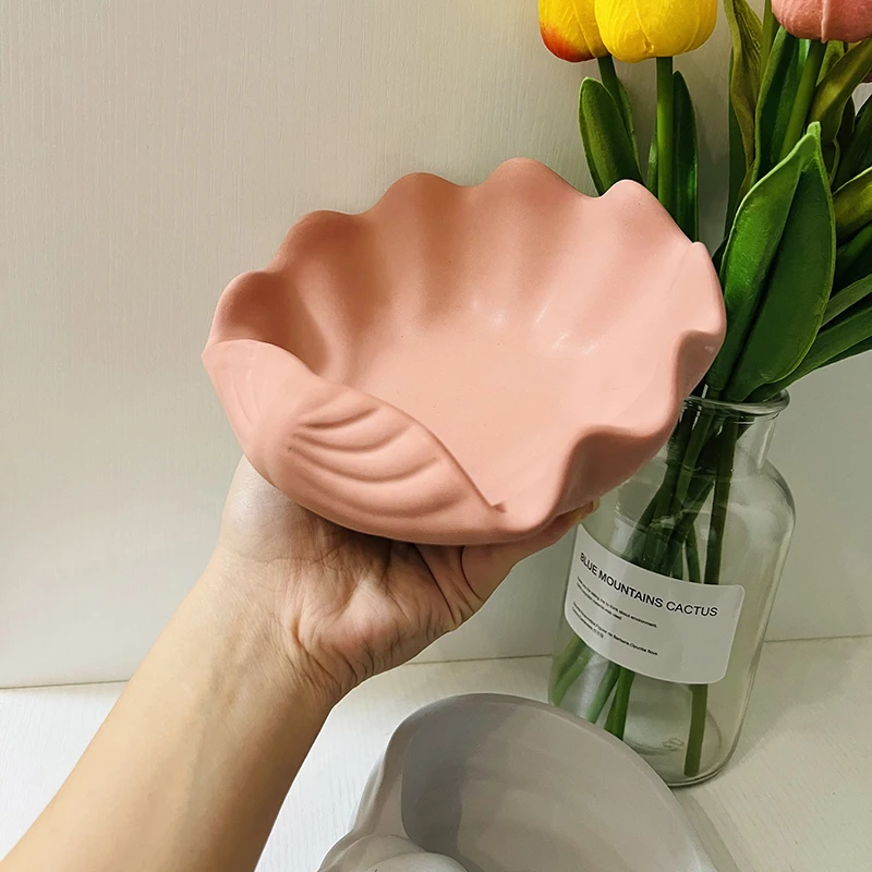 Large Shell Storage Tray Mold DIY Home Decor Conch Candle Cup Concrete Silicone Mold Cement Candle Vessel