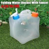 Portable Folding Bucket with Faucet Large Capacity Foldable Drinking Water Bucket Clear Water Storage Jug for Emergency Survival 1
